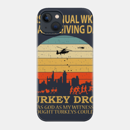 Thanksgiving Wkrp Turkey Drop - Wkrp - Phone Case