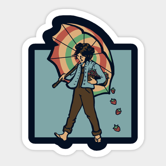 Strawberry Girl - Umbrella - Sticker