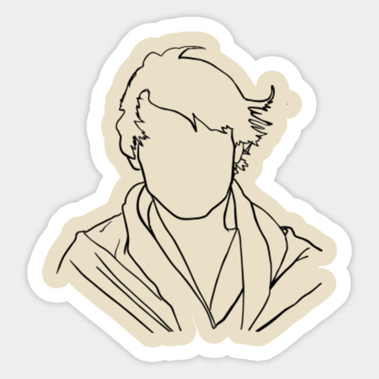 Twin Suns Luke Outline - Luke Skywalker - Sticker