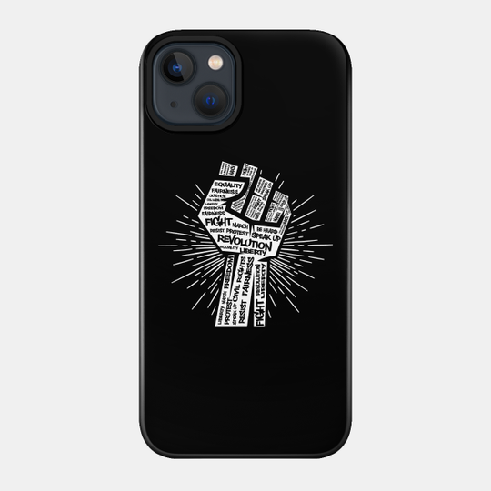 Civil Rights Black Power Fist Justice Revolution Design - Civil Rights - Phone Case