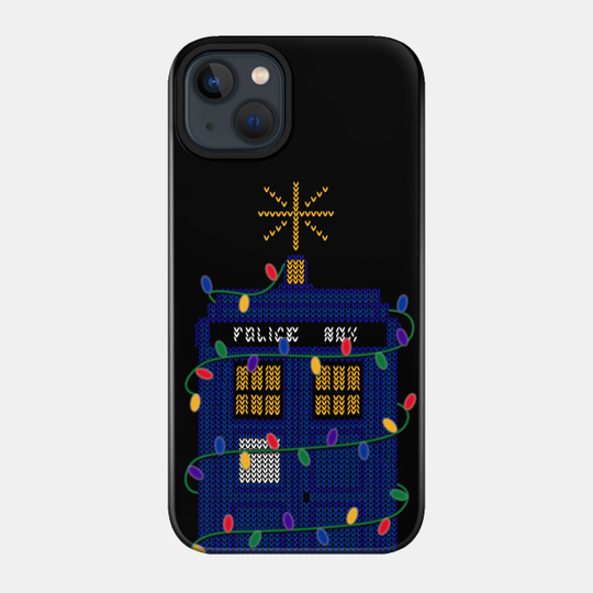 Happy Christmas from the Tardis - Tardis - Phone Case