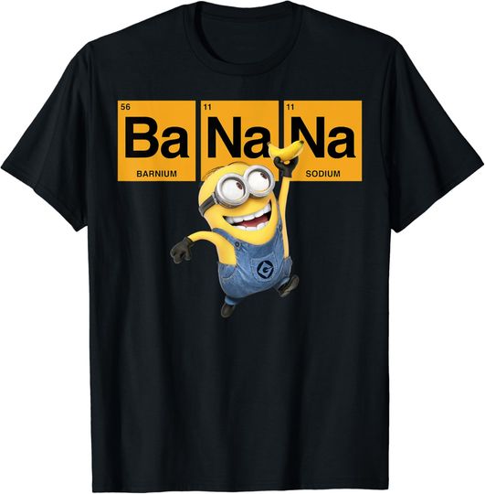 Despicable Me Minions Banana Elemental Square Happy Portrait T-Shirt