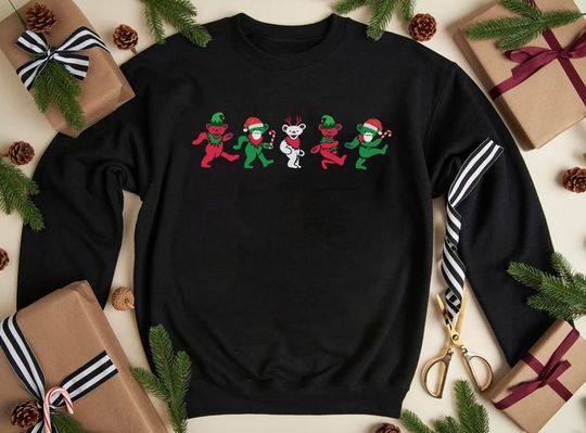 Bears Dancing Christmas Grateful Dead Sweatshirt