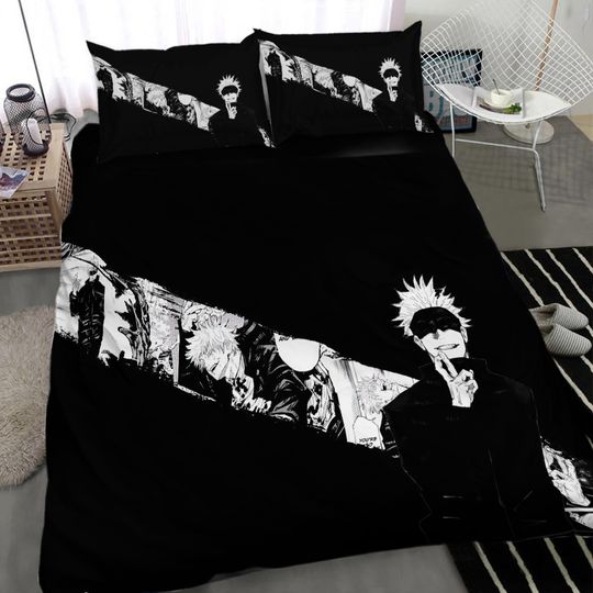 Cover Set 3D Print Anime Satoru Gojo Quilt Cover Bedding Sets, Jujutsu Satoru