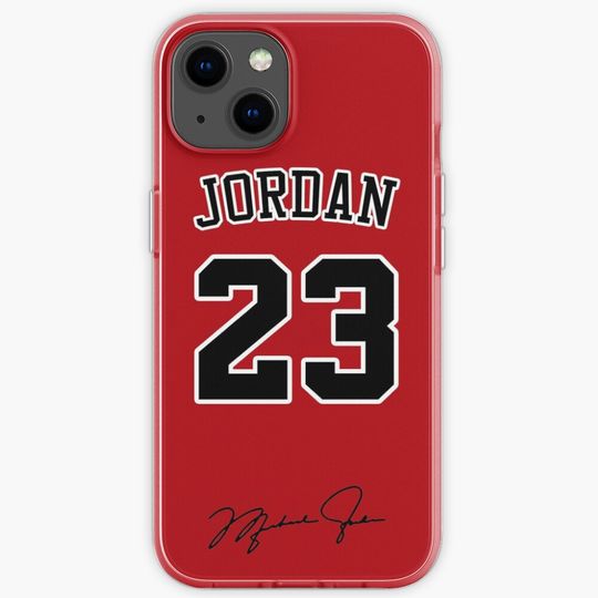 Michael Jordan with 23 Number RED iPhone Case