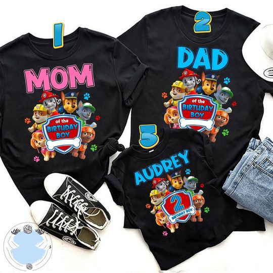 Paw Patrol Birthday Family  T-Shirt