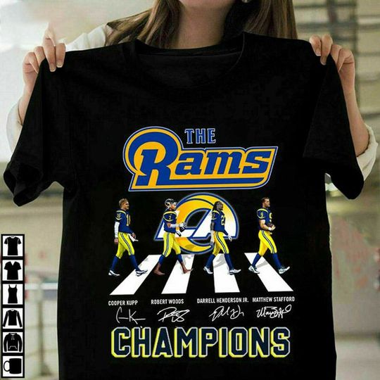Los Angeles Rams Super Bowl 2022 Champs Winner Signature T-Shirt