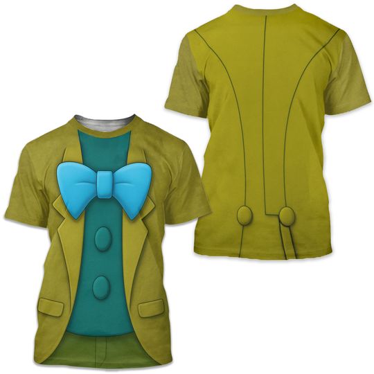 Mad Hatter Supervillain Costume 3D Shirt, Halloween Costume For Family Group T Shirt, Alice In Wonderland Suit Cosplay Shirt For Men