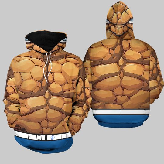 Ben Grimm The Fantastic Four First Steps 3D Hoodie, The Thing Fantastic 4 First Steps Sweatshirt, Avengers Costume, Super Hero Cosplay Tee