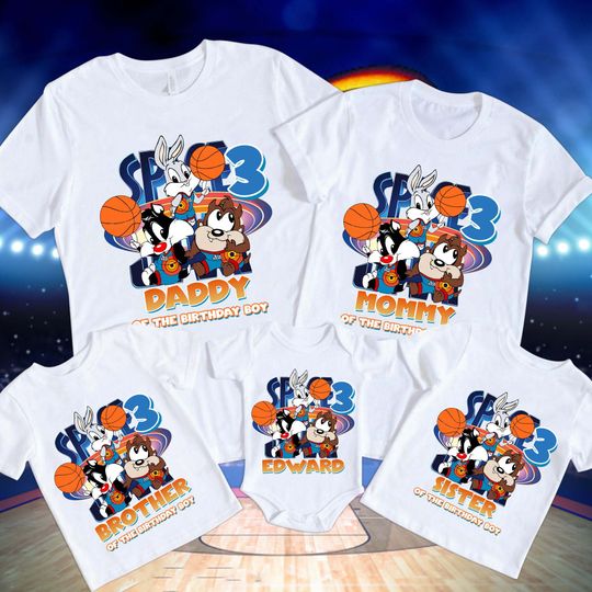 Personalized Baby Space Jam A New Legacy Family Matching Birthday Kid T Shirt