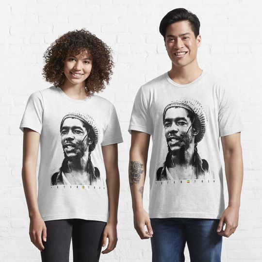 Peter Tosh Reggae BS head (white) Essential T-Shirt