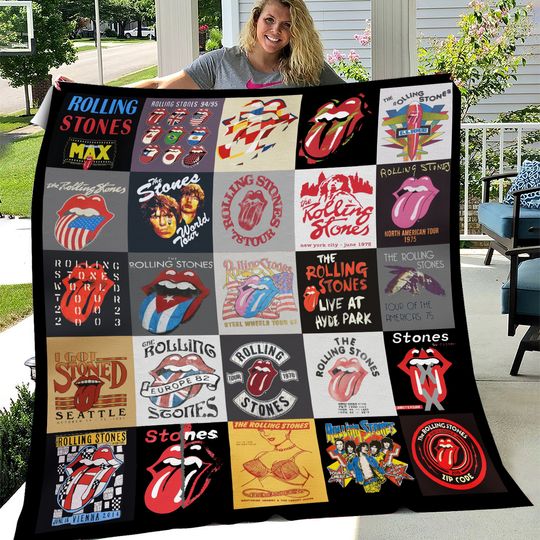 The Rolling Stone Tour Quilt Blanket, Gift For Fans