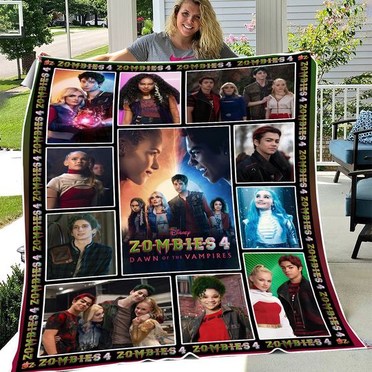 Zombies 4 Fleece Blanket, Dawn of the Vampires, Descendants, Zombies, Disney Worlds Collide Tour Merch
