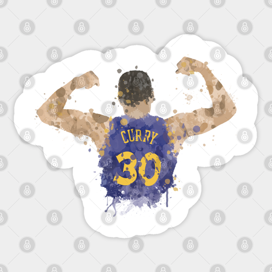 Steph Curry Paint Splatter Art - Steph Curry - Sticker