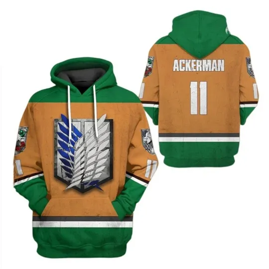 Shingeki no Kyojin AO Titan Anime Hoodie Sweatshirt Hoodie Pullover