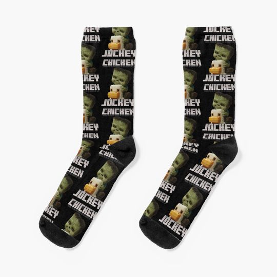 Chicken Jockey Minecraft Retro Socks