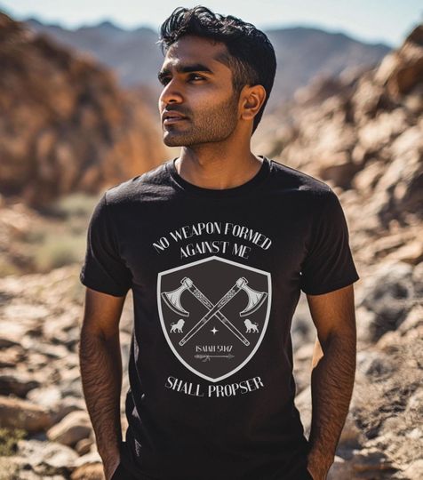 No Weapon Shall Prosper, Armor of God, Christian t-shirt, Christian apparel, Isaiah 54