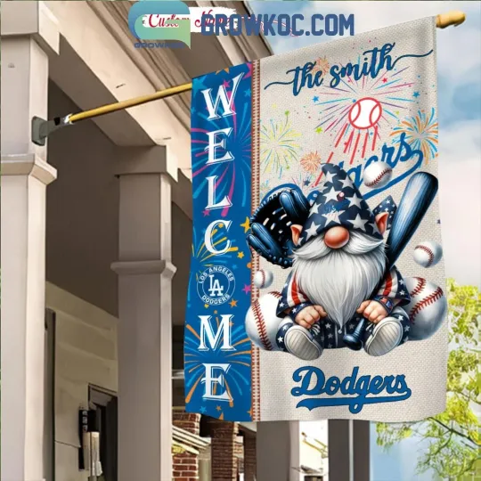 Personalized Los Angeles Baseball Team Dodgers Garden Flag