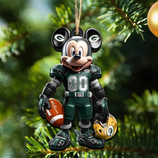 Personalized Green Bay Team Packerss Sport Christmas Ornament, For Football Fan