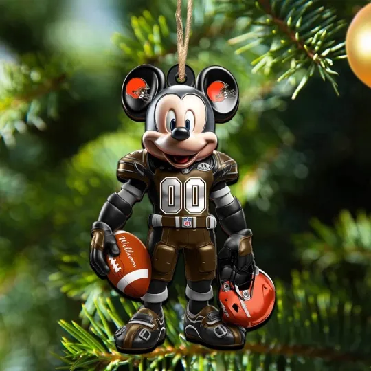 Personalized Cleveland Team Browns Sport Christmas Ornament, For Football Fan