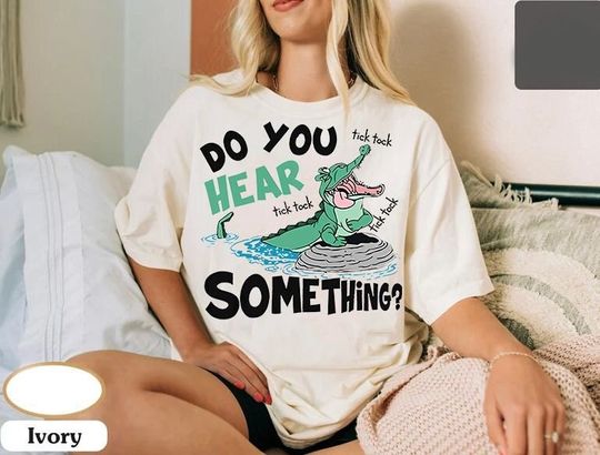 Disney Peter Pan & Tinker Bell T-Shirt, Crocodile Tick-Tock Funny Tee