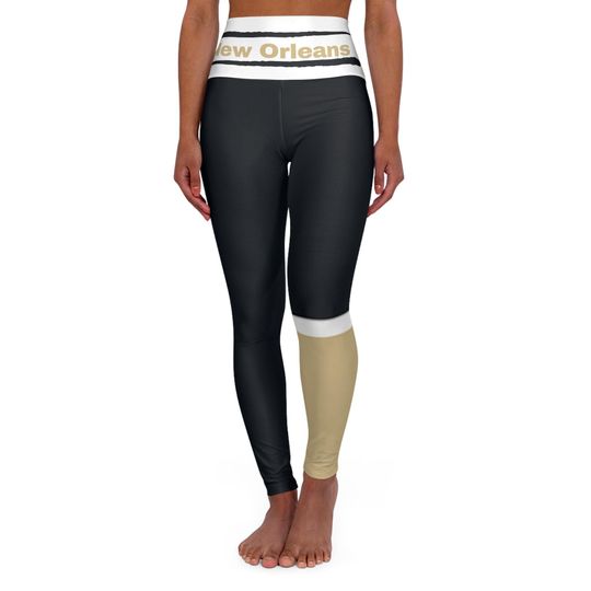 New Orleans Football Themed Yoga Leggings