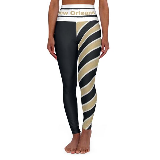 New Orleans Football Themed Yoga Leggings