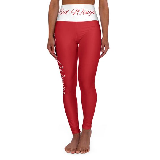 Women's Detroit Hockey Themed  Yoga Leggings,  Red Wings Leggings, Women's yoga pants, cute leggings, gift