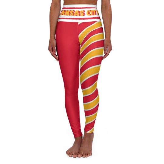 Kansas City Football Themed Yoga Leggings
