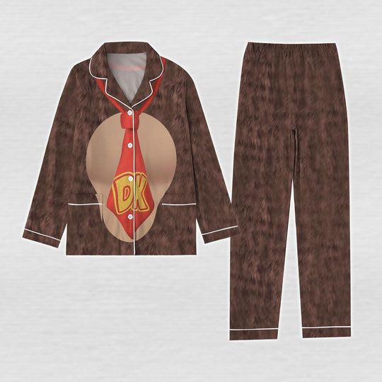 Donkey Kong Pajamas Set, Super Mario Characters Women Pajamas, Funny Halloween
