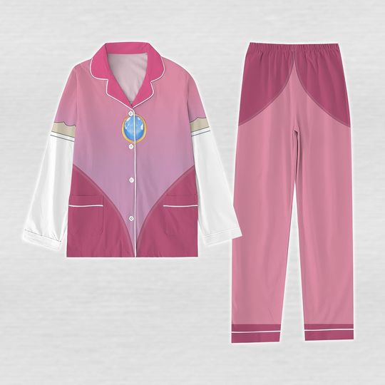 Princess Peach Pajamas Set, Super Mario Pajamas For Women, Mario Bros Video Game Pjs