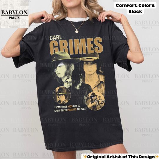 Carl Grimes Vintage T-Shirt | The Walking D Daryl Dixon Rick Grimes Tee