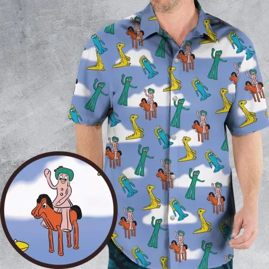 Gumby Characters Hawaiian Shirt