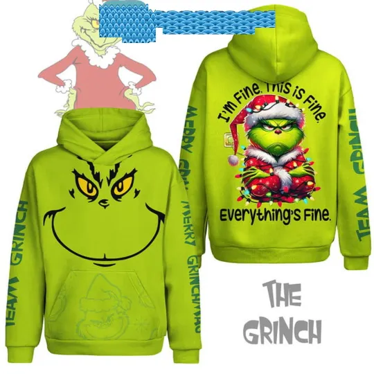The funny character 2024 ItS Fine Everything Is Fine And Im Fine Christmas Hoodie