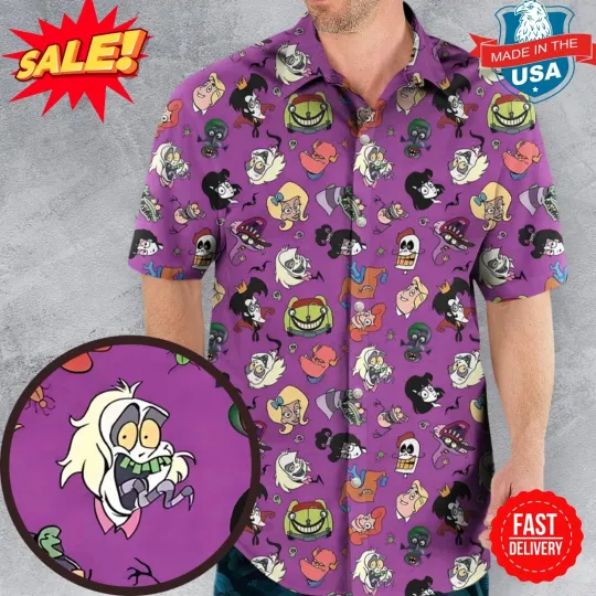 Beetlejuice Horror Halloween Hawaiian Shirt