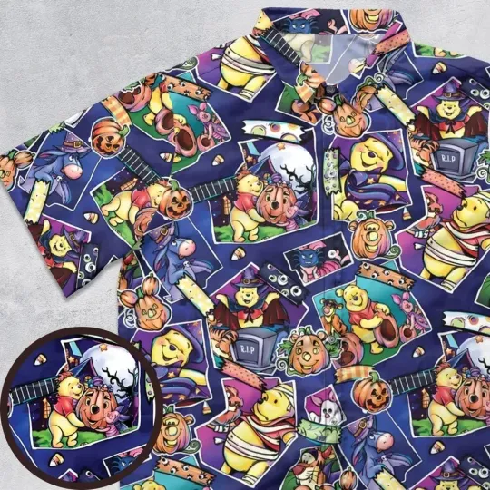 Winnie The Pooh Halloween Hawaiian Shirt