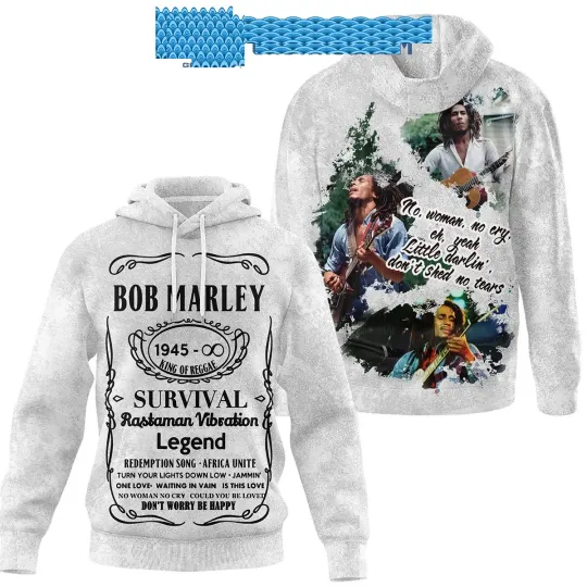 Bob Marley Survival Rastaman Vibration Legend Hoodie