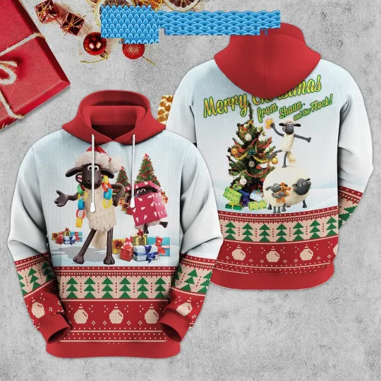 Merry Christmas From Shaun And The Flock Hoodie