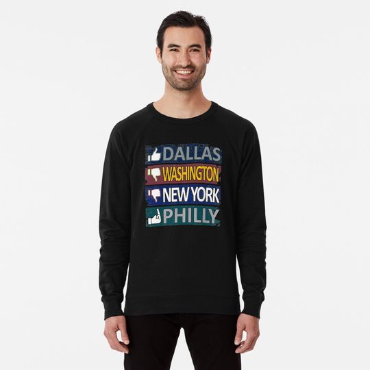 Funny Football Fan of Dallas City   Lightweight Sweatshirt