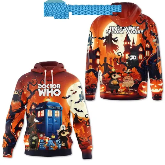 Doctor Who Timey Wimey Spooky Wooky Halloween Fan Hoodie