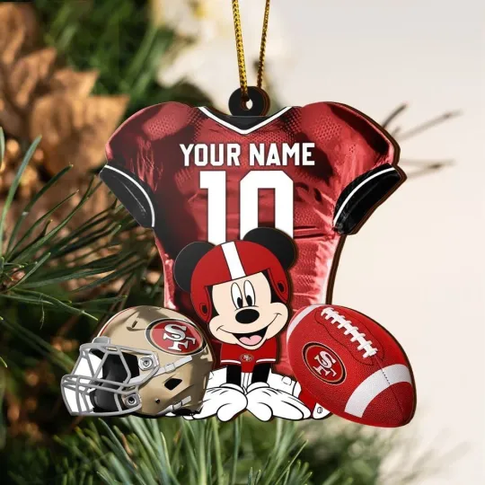 Personalized San Francisco Football Team 49ers Christmas Ornament Gift Decor
