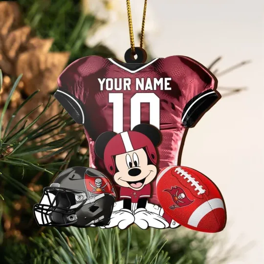 Personalized Tampa Bay Football Team Buccaneers Christmas Ornament Gift Decor
