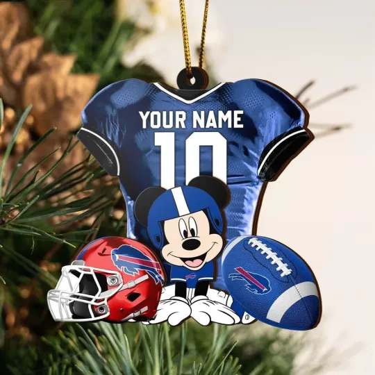 Personalized Buffalo Football Team Bills Christmas Ornament Gift Decor