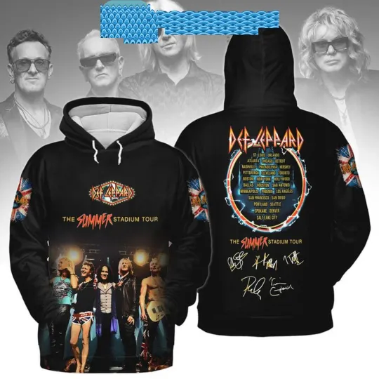 Def Leppard The Summer Tour All The Venue 2024 Hoodie