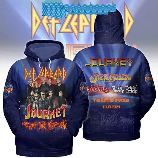 Journey Def Leppard Heat The Summer Tour 2024 Hoodie