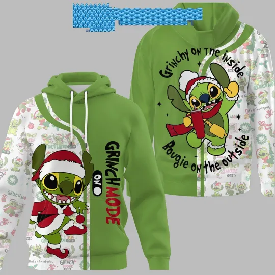Grinchmode On Grin On The Inside Bougie On The Outside Hoodie