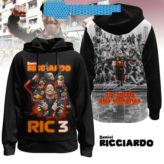 Daniel Ricciardo Ric3 No Regrets Only Memories Hoodie
