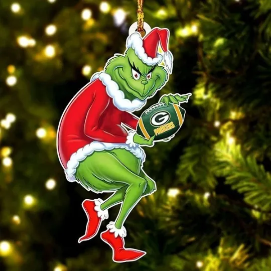 Green Bay Football Team Packerss Christmas Ornament Gift Decor