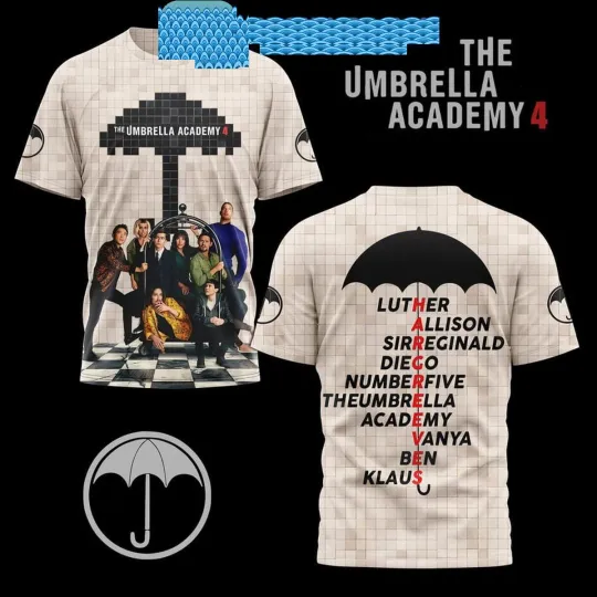 The Umbrella Academy 4 Word Puzzle Characters Name Hoodie