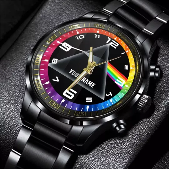 Pink Floyd Personalized Black Hand Watch Gifts For Fans